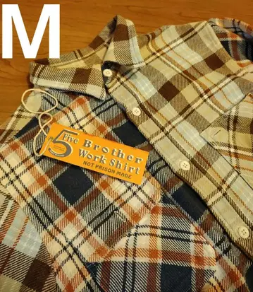 FIVE BROTHER 헤비 플란넬 셔츠 체크 파이브브라더 인도산