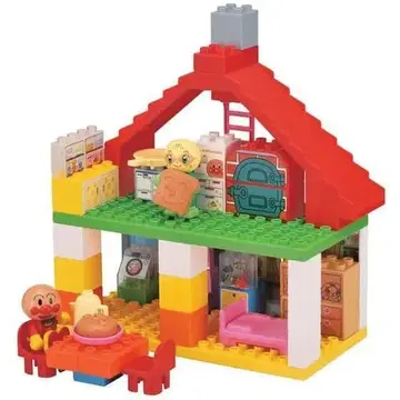 블록 라보 호빵맨 커다란 빵 공장과 멋진 집 블록 버킷