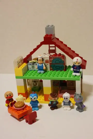 블록 라보 호빵맨 커다란 빵 공장과 멋진 집 블록 버킷