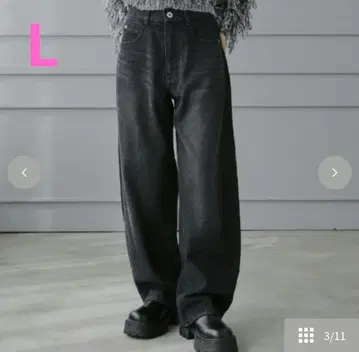 미사용 새상품 시마무라 megumi 커브 배기 팬츠 L 사이즈