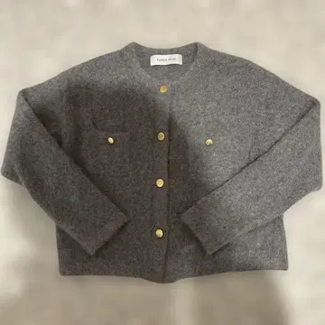 SUGAR ROSE 그레이 긴팔 니트 가디건