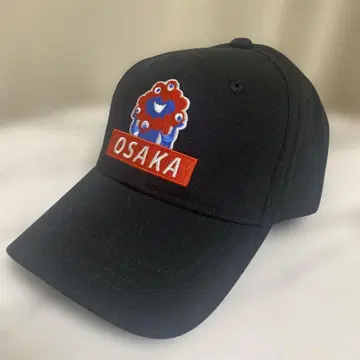 새상품 오사카 간사이 만박 미야쿠미야쿠 자수 캡 모자 블랙 굿즈