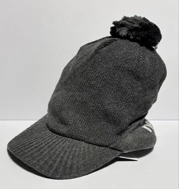 뉴발란스 여성용 챙 부착 니트 캡 니트 모자 그레이 새상품