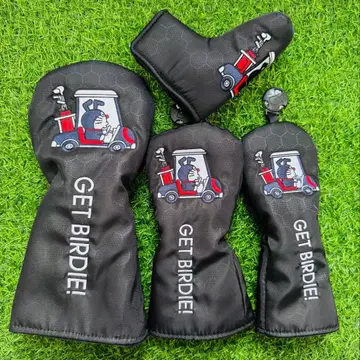 새상품 4세트 도라에몽 골프클럽 헤드커버 1+FW+UT+PT 블랙