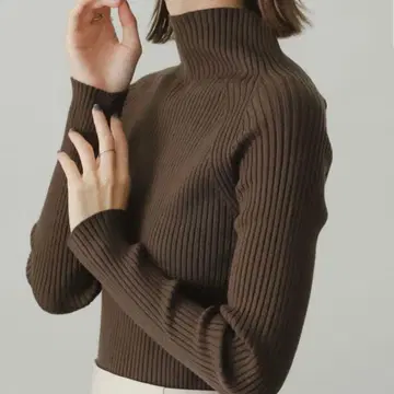 어반 리서치 리브 하이넥 긴팔 니트