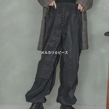 JEANASIS 파라슈트 팬츠 블랙 봄/여름 한국 스트릿 코디 럭셔리