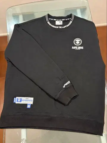 AAPE UNVS 블랙 맨투맨 2XL