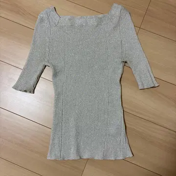 라메 리브 니트 반팔 셀포드