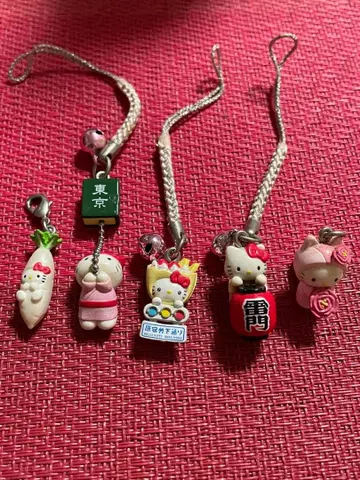 지역 한정 키티 도쿄 한정판 스트랩 5종 세트