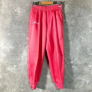 asics 조거 팬츠 핑크 저리 허리밴딩 로고 자수