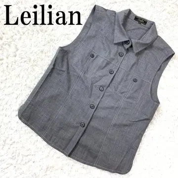 Leilian 레리안 슬리브리스 셔츠 그레이 11 B828