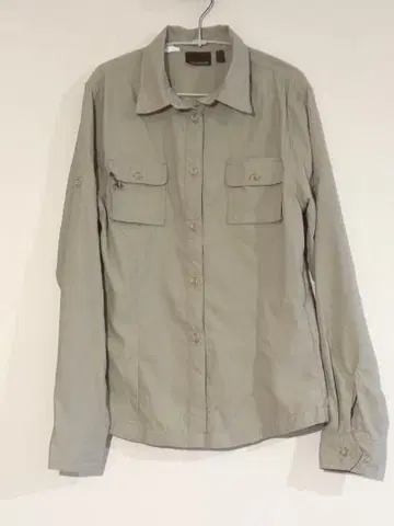 Lafuma 카키 그레이 긴팔 셔츠 2 포켓