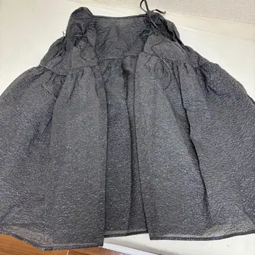 Cecilie Bahnsen Lilly 플레어 스커트 리본 그레이