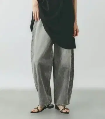 GLOBALWORK GOOD 데님 커브 팬츠 L 그레이