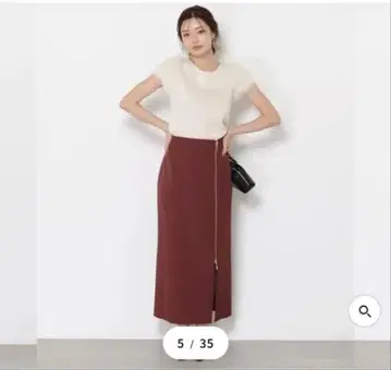 프로포션 바디 드레싱 사이드 지퍼 타이트 스커트 보르도