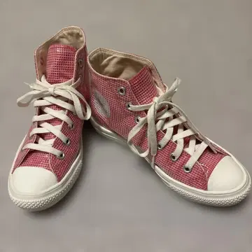 CONVERSE 하이컷 스니커즈 23.5cm 핑크색