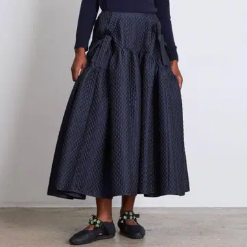 Cecilie Bahnsen JUSTICE 스커트 네이비 자카드