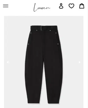 louren 블랙 데님 팬츠 하이웨스트