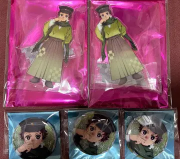 귀멸의 칼날 AGF 아크릴 스탠드 금박 캔뱃지 카마도 탄지로 세트