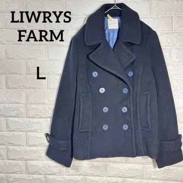 로리즈팜 [ L ] 피코트 네이비 두꺼운 버튼 코디하기 쉬운