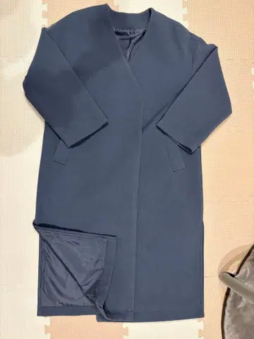 블루 롱 코트 M 사이즈