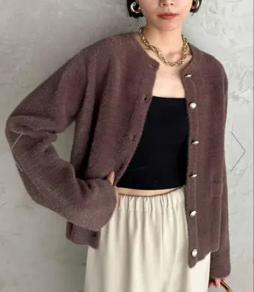 DOUX ARCHIVES 더블 페이스 니트 자켓