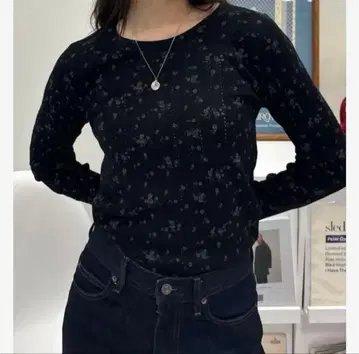 Birthday room 꽃무늬 상의 니트