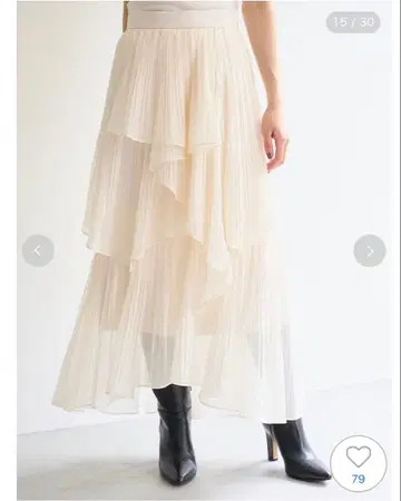 스트레이트 플리츠 캉캉 스커트 스나이델