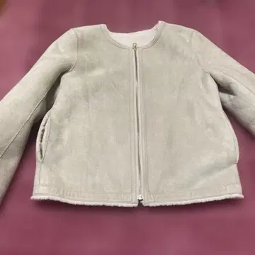 [ 즉일 익명 배송 ] KUMIKYOKU 베이지 집업 무스탕 코트 2