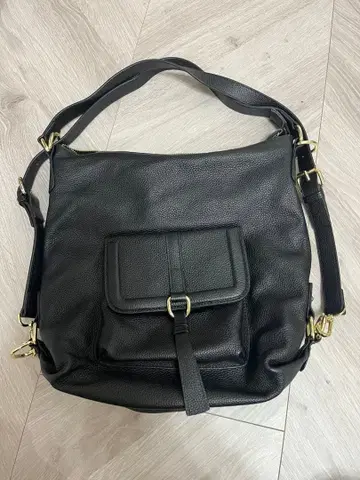 블랙 숄더백 3way 천연 가죽