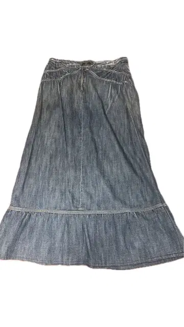 페어리 그런지 데님 롱 스커트 플레어 모리걸