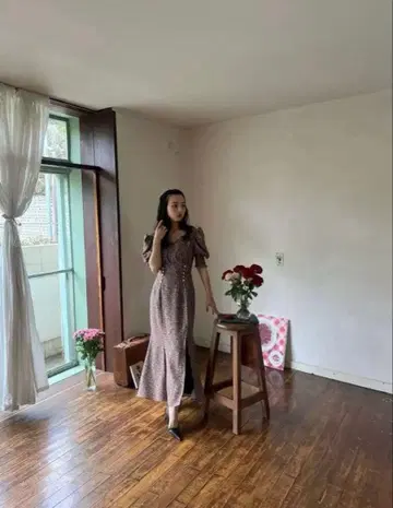 rosyluse 빈티지 플라워 드레스 M 사이즈