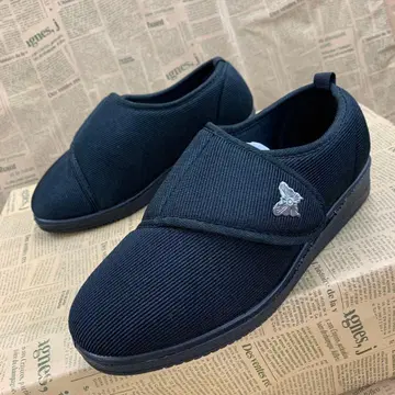 새상품 여성용 22.5cm 나비 벨크로 테이프 재활 신발 블랙 626