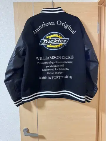 Dickies 바시티 자켓 블랙