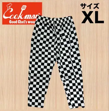쿠쿠맨 Cookman 체커 와이드 팬츠 이지 팬츠 XL