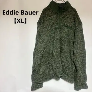 단 1점 Eddie Bauer [ XL ] 하프 지퍼 플리스 그린 겨울