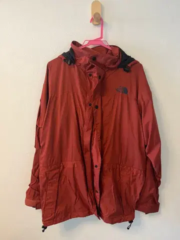 THE NORTH FACE 빨간색 마운틴 후드티 남성용 L