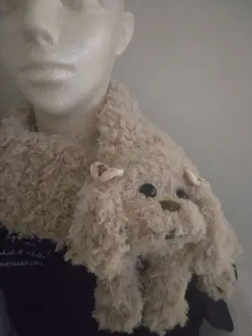 토이 푸들 (라이트 브라운) 복슬복슬 머플러