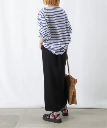 LUCA/종이상자 니트 타이트 스커트