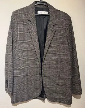 ZARA 체크 무늬 자켓