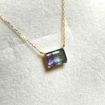 L&Co. k10 레인보우 플로라이트 목걸이