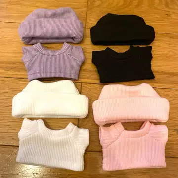 LABUBU 옷 갈아입기 니트 모자 & 상의 4종 세트