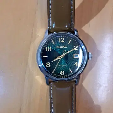SEIKO Presage 자동 와인딩 시계 그린