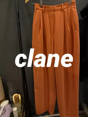[ 새상품급 ] CLANE BASIC TUCK PT 오렌지 0사이즈