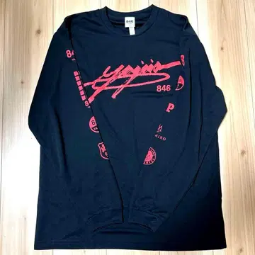 야지로 Dry Long T-shirt BLACK x RED(Unisex)