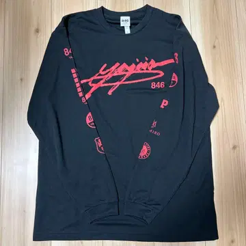 야지로 Dry Long T-shirt BLACK x RED(Unisex)