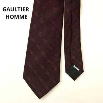 [ JP GAULTIER 다크 레드 패턴 넥타이 ]