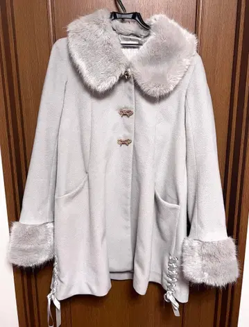 시크릿허니 리본 버튼 롱 코트