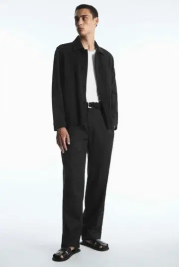 COS 블랙 릴랙스 핏 커버올 EUR M