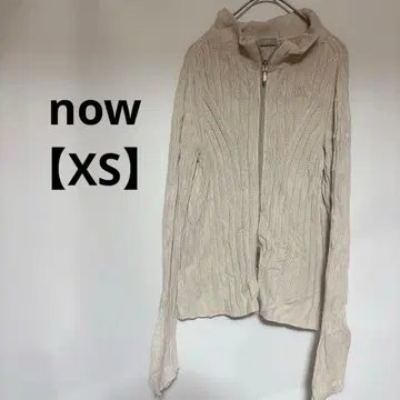 1점만 now [ XS ] 리브 집업 가디건 베이지 겨울